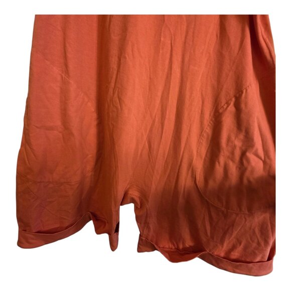 🔴 Chelsea & Violet Women's Shortall Romper Orange Adjustable Strap Medium - Picture 6 of 14